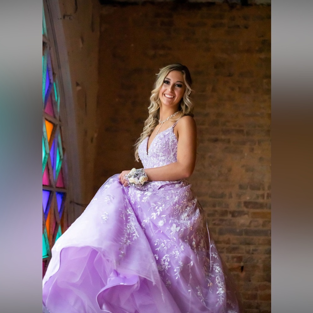 Sherri Hill Dress size 2. I am 5’3 and it was altered.
